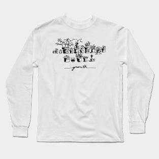 Growth (black and white) Long Sleeve T-Shirt